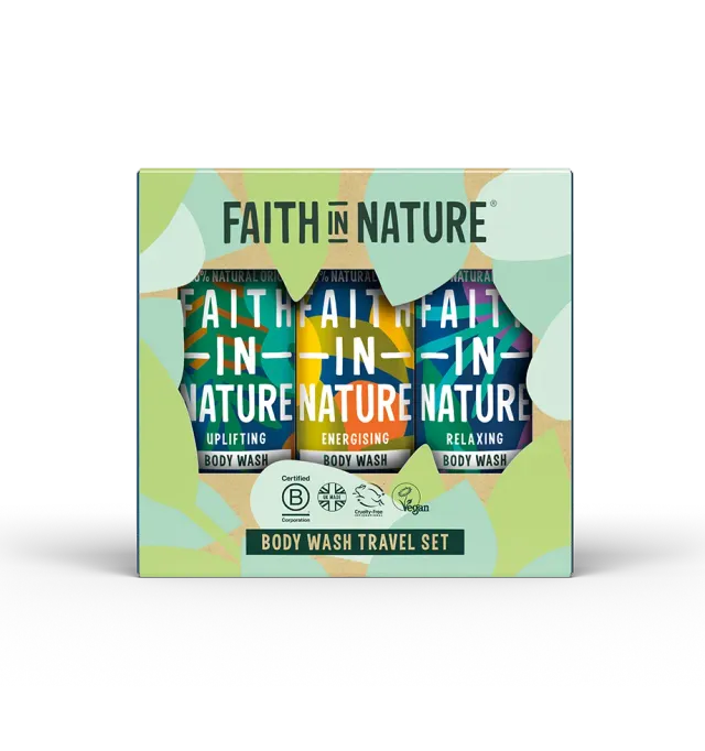 Faith in Nature Bodywash cadeauset 3x100ml alle huid