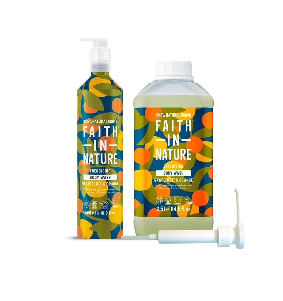 Faith in Nature Grapefruit douchegel set 500ml+2,5L navulling