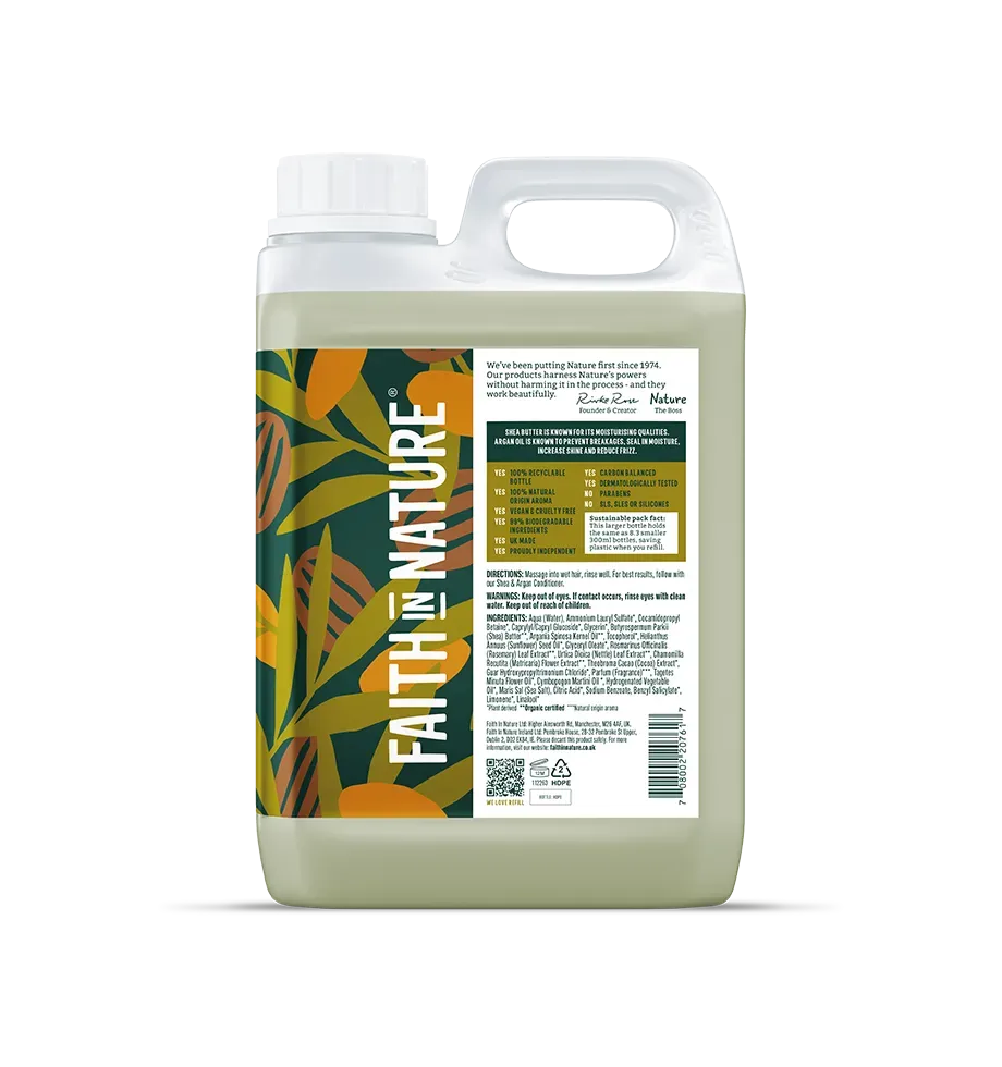 Faith in Nature Shea & Argan shampoo 2,5L krul