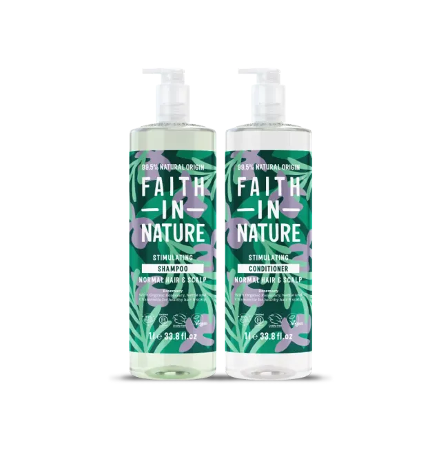 Faith in Nature Rosemary shampooset 2x1L normaal haar