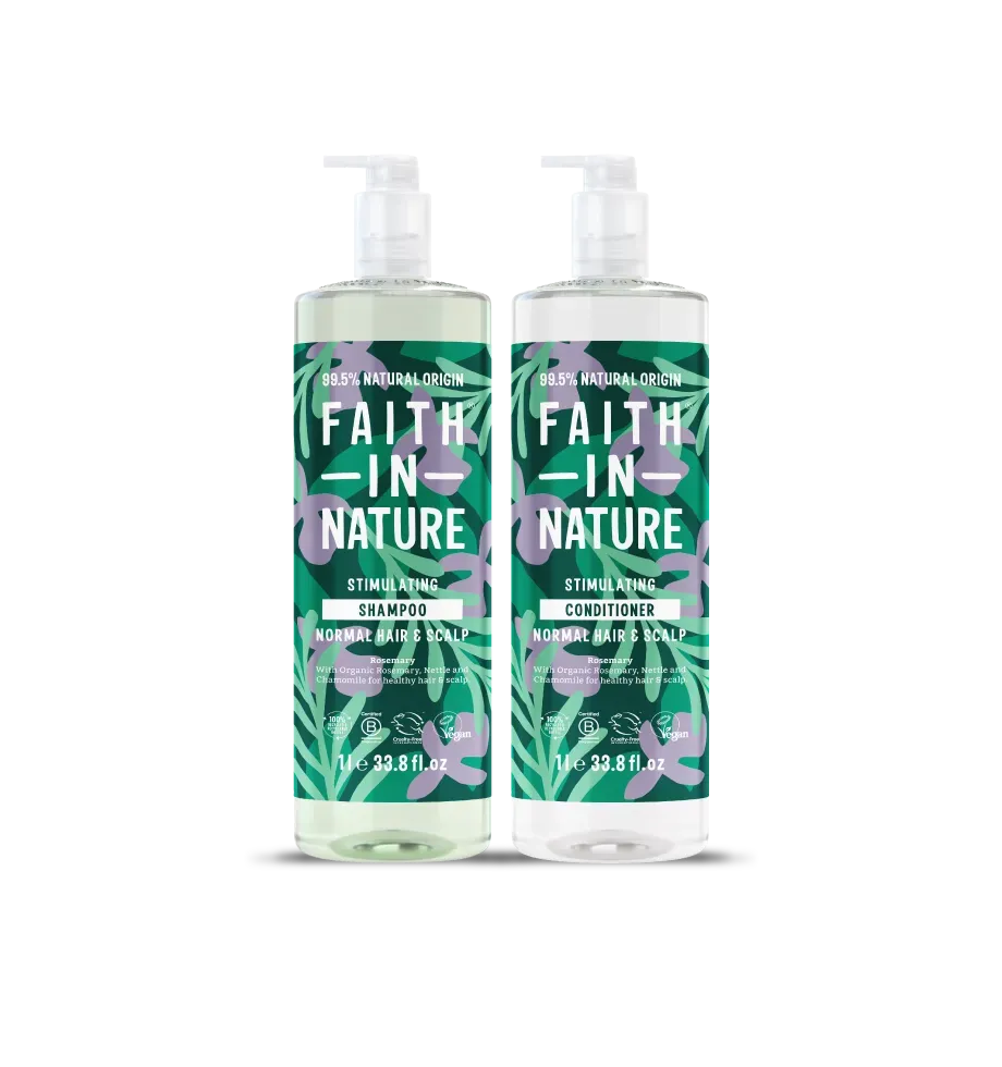 Faith in Nature Rosemary shampooset 2x1L normaal haar