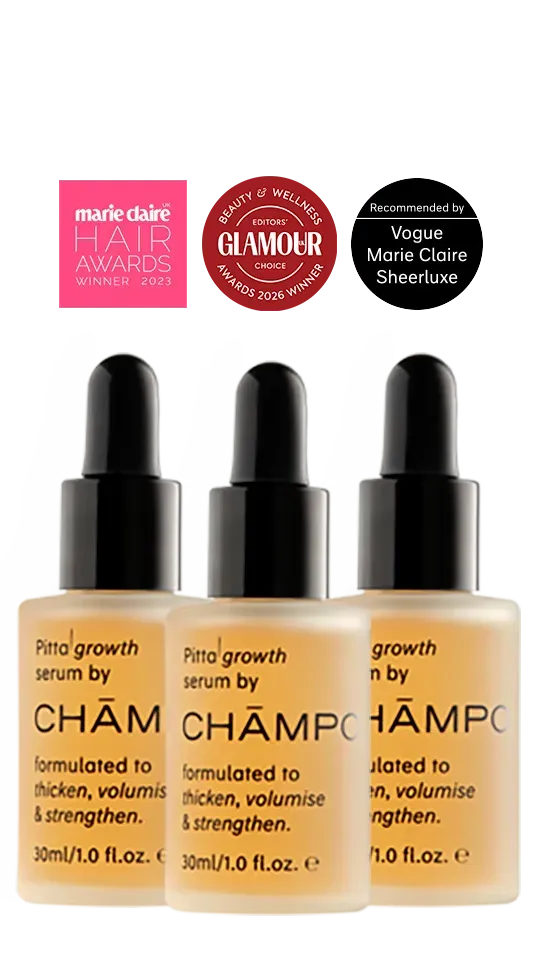 Chāmpo Pitta Growth Serum Trio haargroei serum 3-pack dun haar