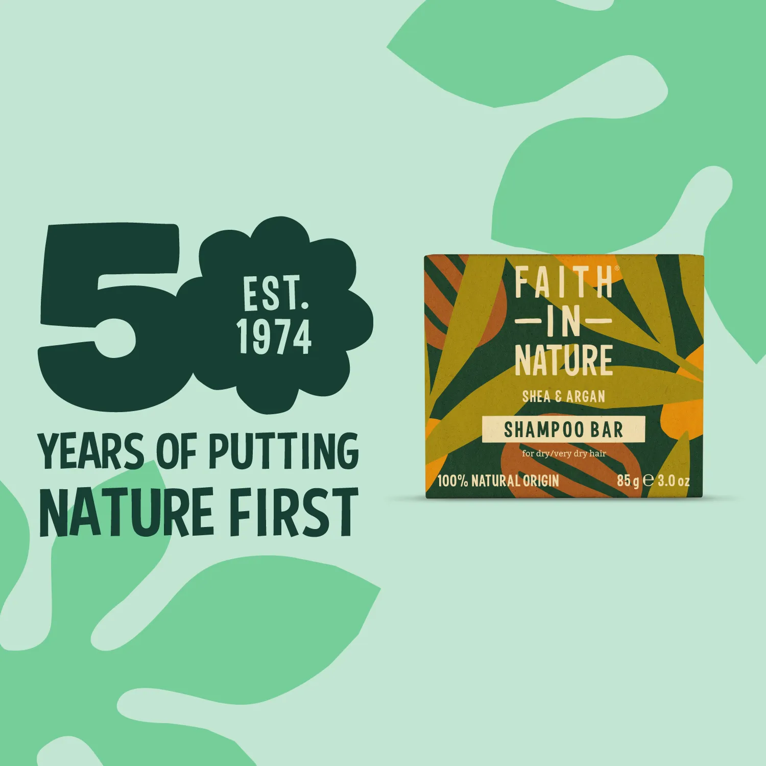 Faith in Nature Shea & Argan shampoo bar krullen plasticvrij