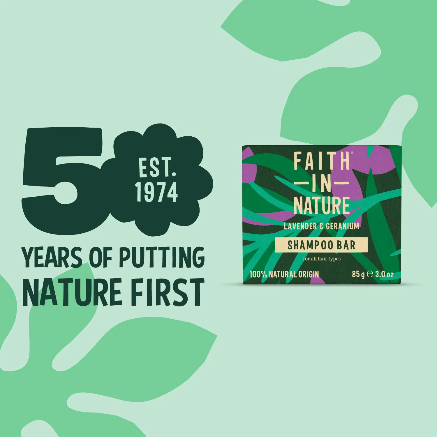Faith in Nature Lavender & Geranium shampoo bar