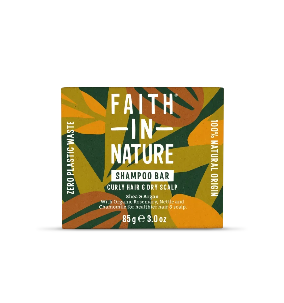 Faith in Nature Shea & Argan shampoo bar krullen plasticvrij