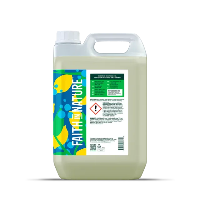 Faith in Nature Lemon afwasmiddel 5L citroen navulling