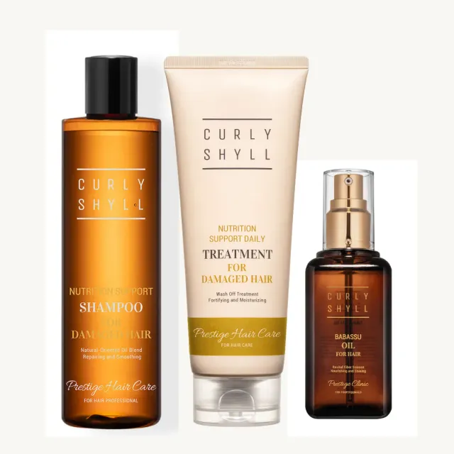 Curly Shyll Nutrition Support haarset droog beschadigd haar 3-delig