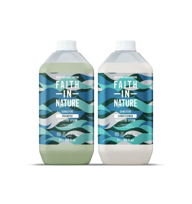 Faith in Nature Fragrance Free shampoo set 2x5L