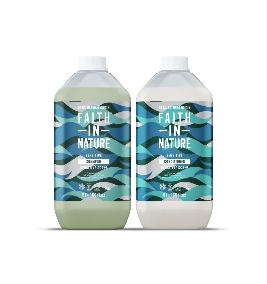 Faith in Nature Fragrance Free shampoo set 2x5L