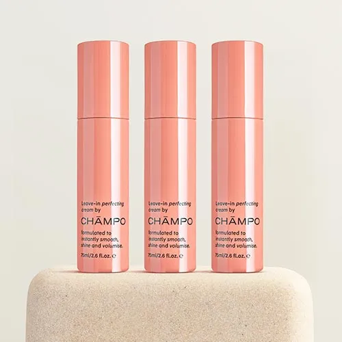 Chāmpo Leave-in Perfecting Cream trio stylingcrème 3-pack