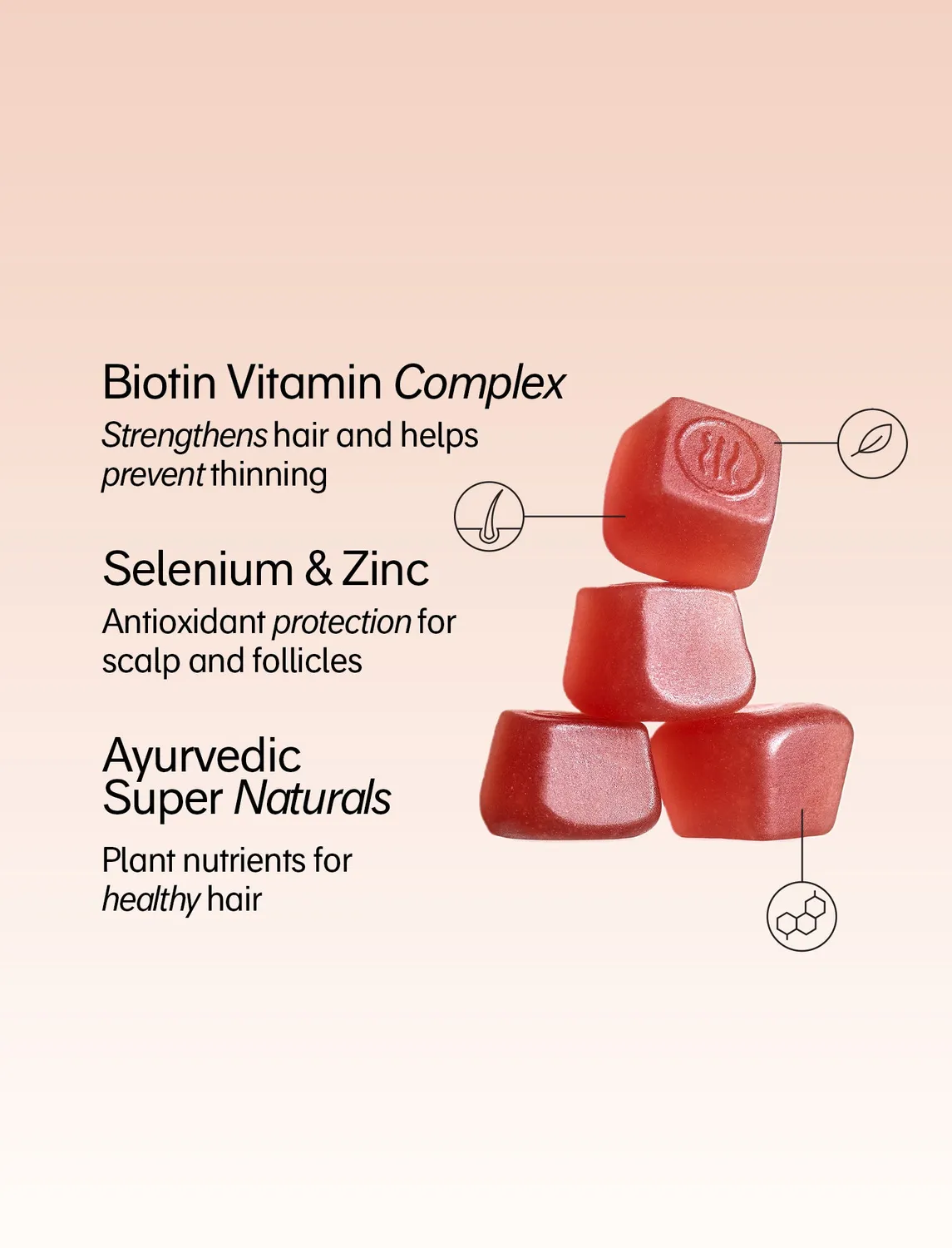 Chāmpo Hair Gummies haargummies 60 stuks bessen