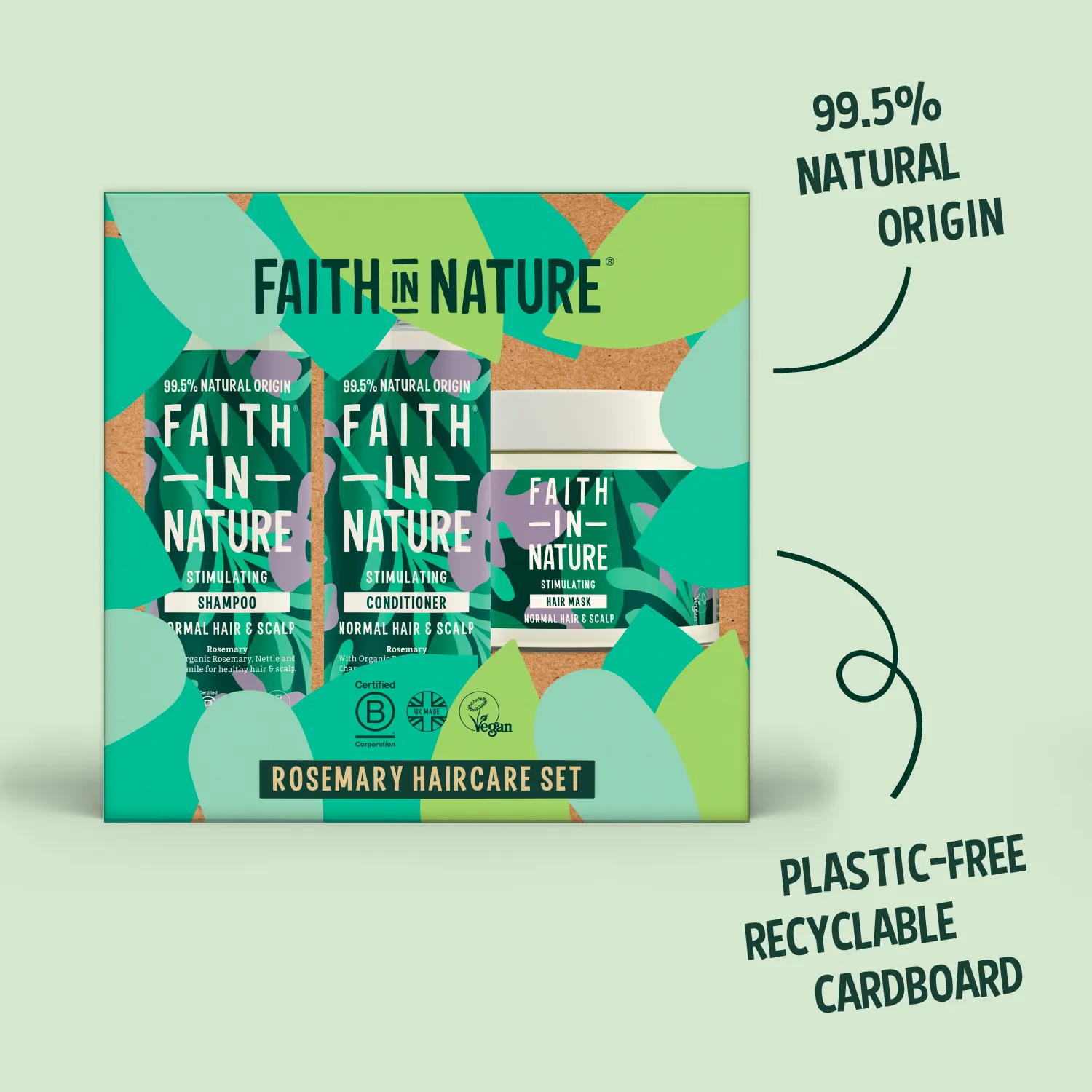 Faith in Nature Rosemary haarset 3-delig normaal haar