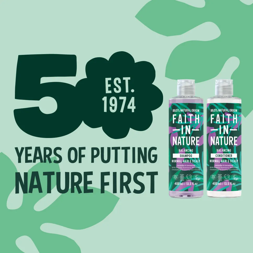 Faith in Nature Lavender & Geranium shampooset 2x400ml normaal haar