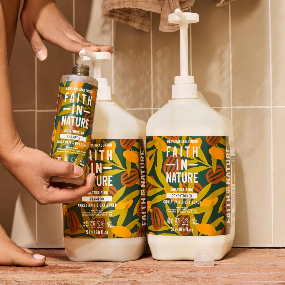 Faith in Nature Shea & Argan shampoo 5L navulling droog haar