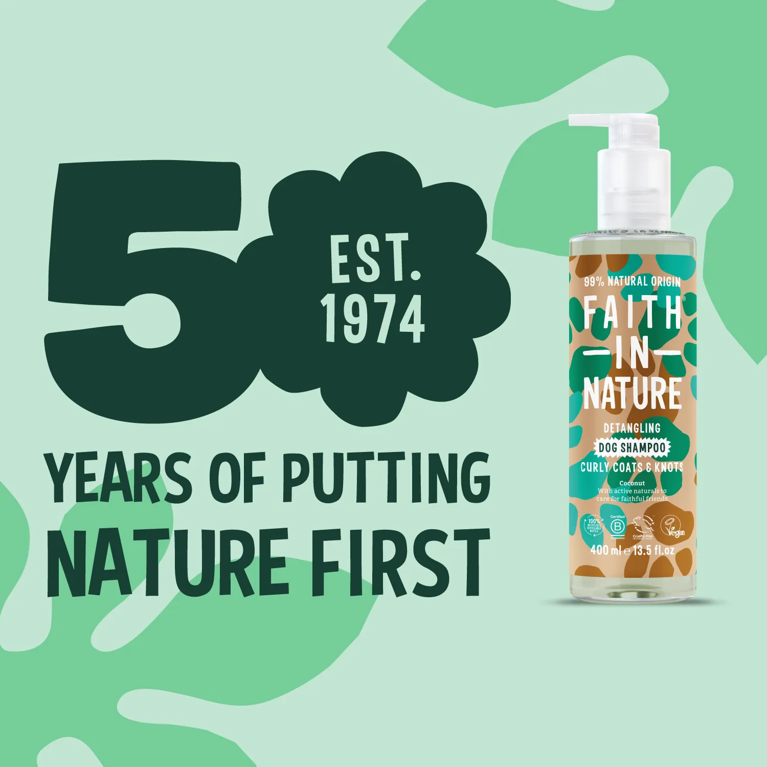 Faith in Nature Coconut hondenshampoo ontwarrend krulvacht