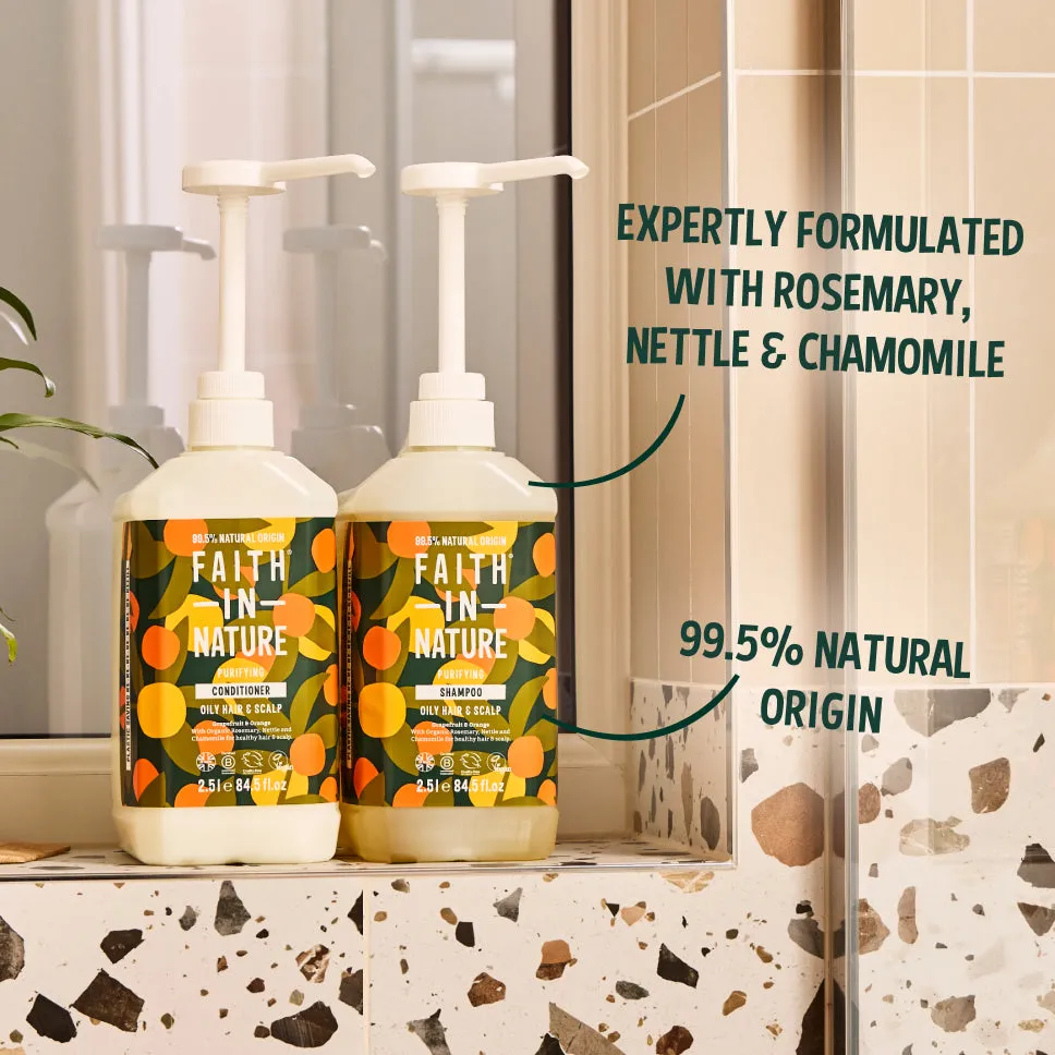 Faith in Nature Grapefruit & Orange shampoo 2,5L vet haar navulling