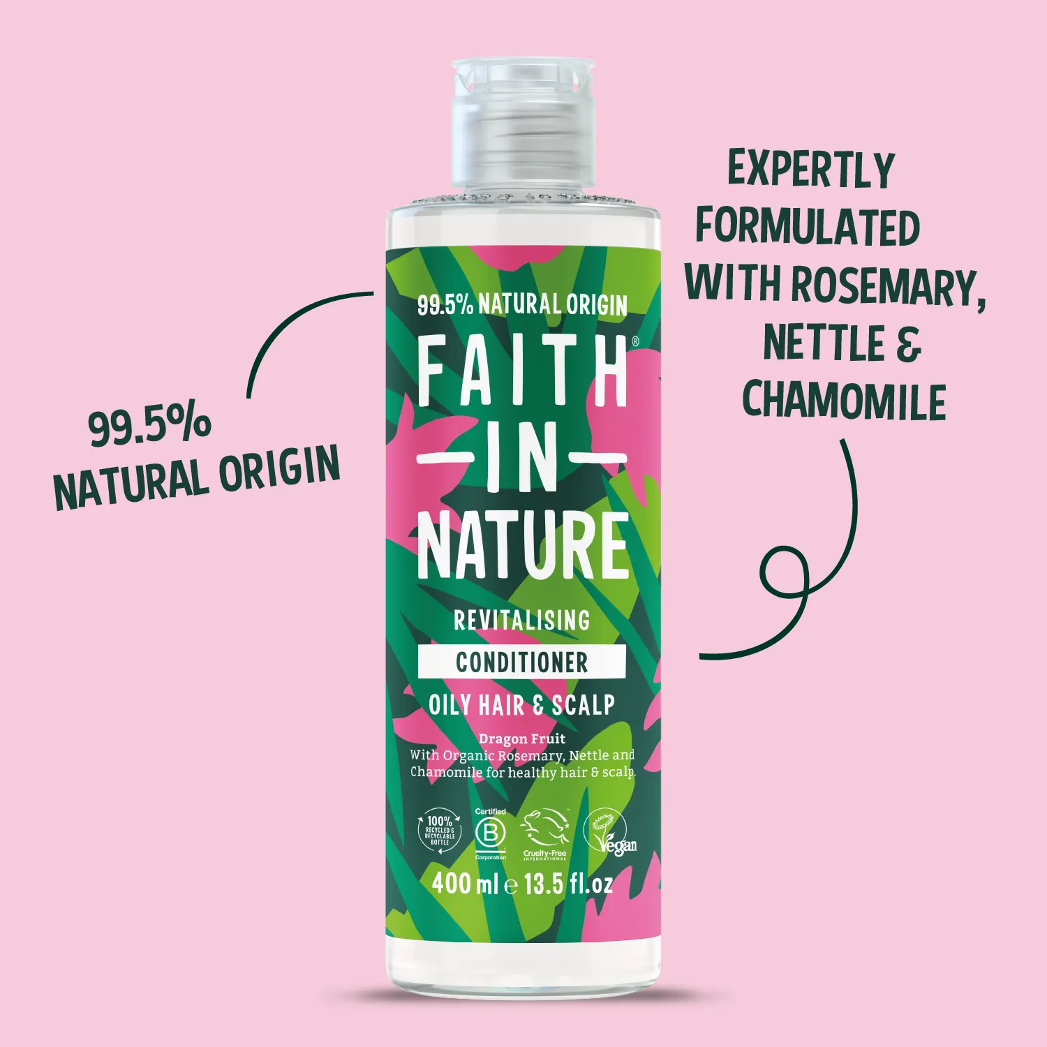 Faith in Nature Dragon Fruit conditioner 400ml vet haar