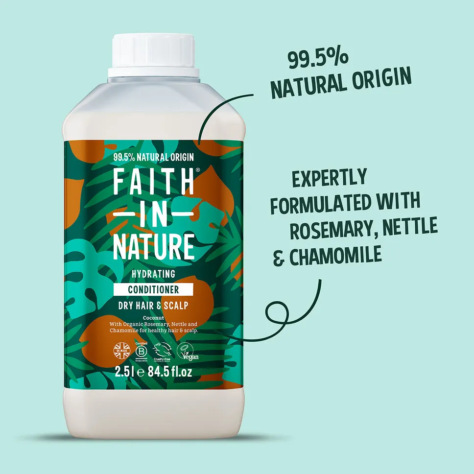 Faith in Nature Coconut conditioner droog haar 2,5L navulling
