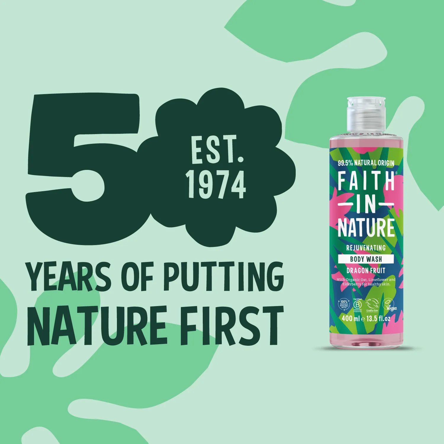 Faith in Nature Dragon Fruit douchegel 400ml fruitig