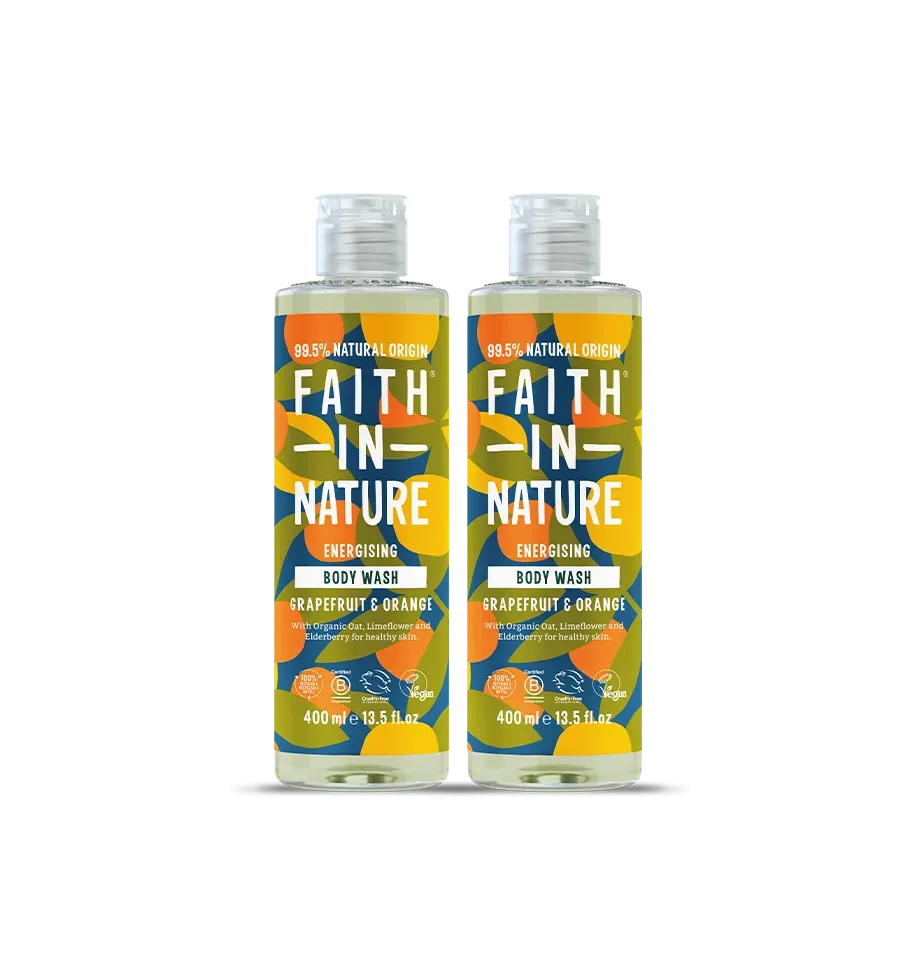 Faith in Nature Grapefruit & Orange douchegel duo 2x400ml