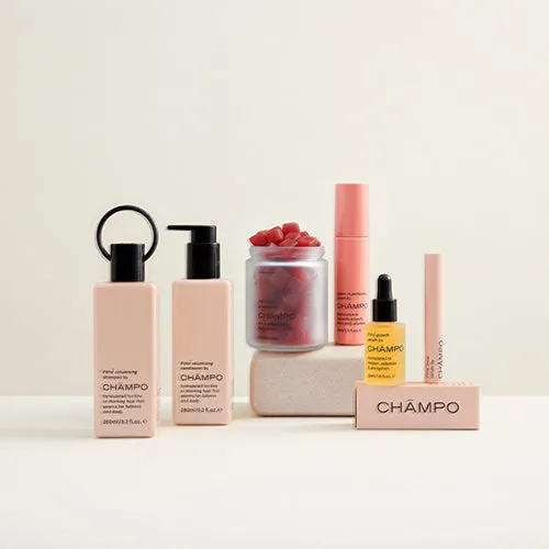 Chāmpo complete volumising system haarset fijn haar