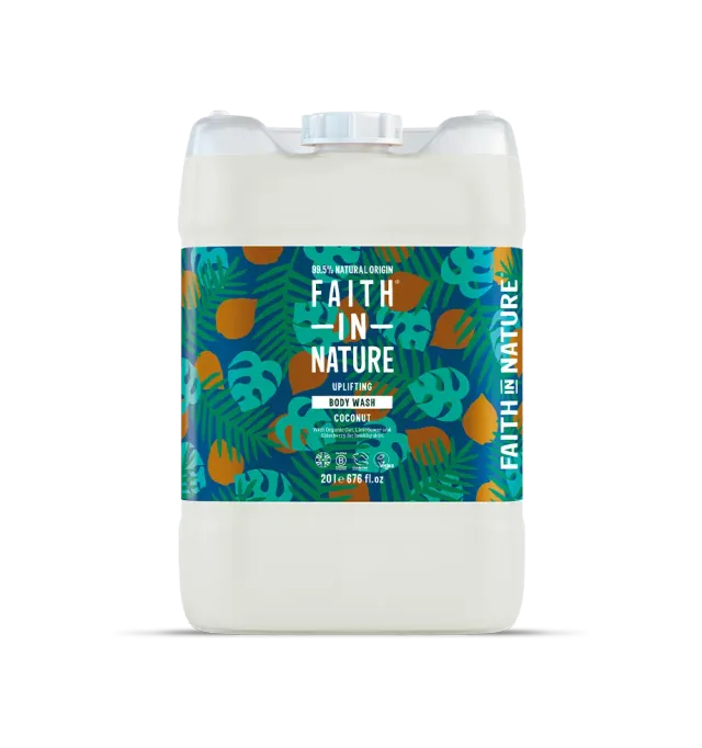 Faith in Nature Coconut body wash 20L bulk navulling