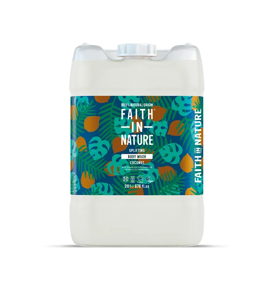 Faith in Nature Coconut body wash 20L bulk navulling