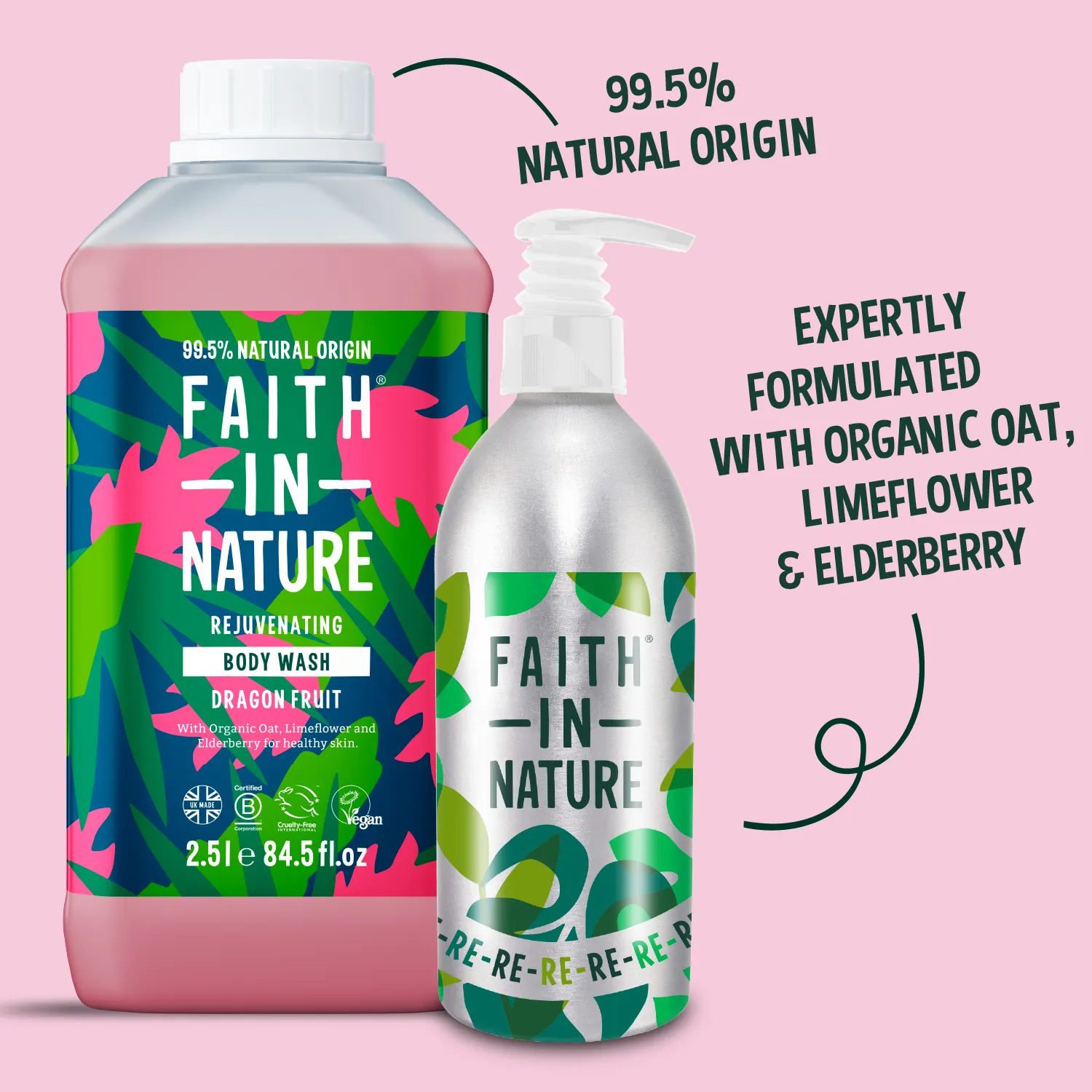 Faith in Nature Dragon Fruit douchegel 2,5L navulfles