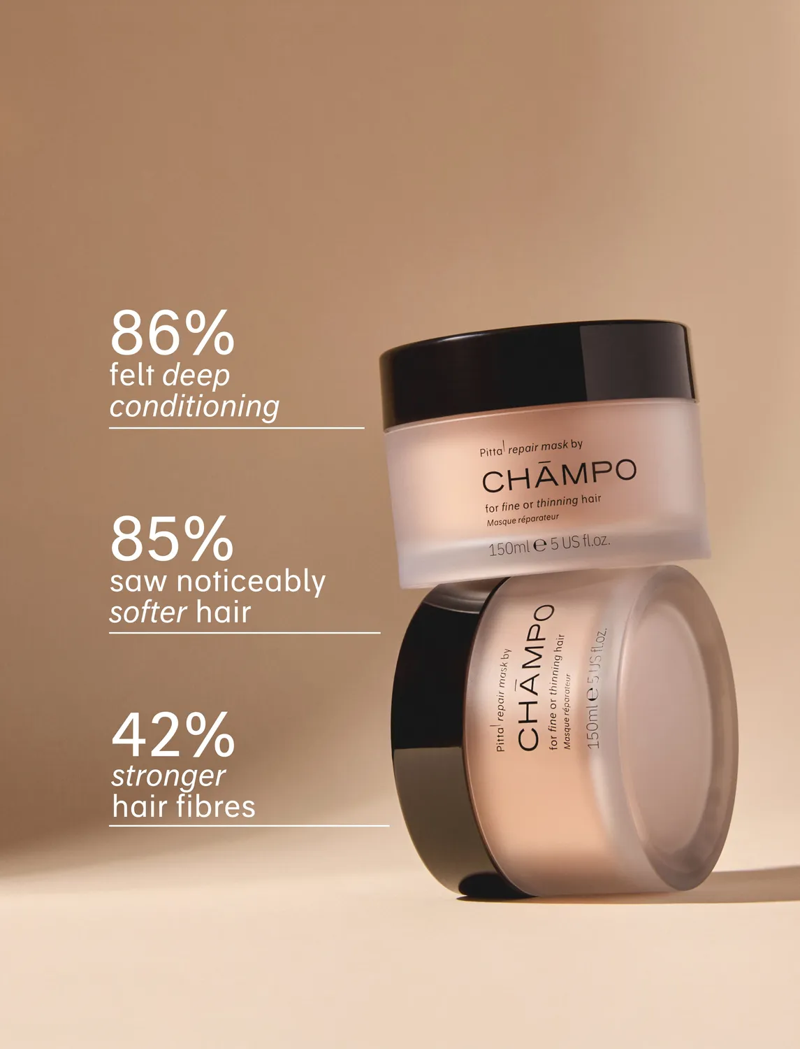 Chāmpo Repair Mask haarmasker 150ml voor fijn haar