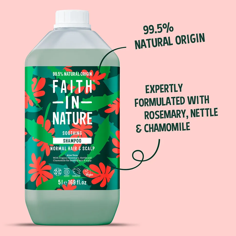 Faith in Nature Aloe Vera shampoo 5L gevoelige hoofdhuid