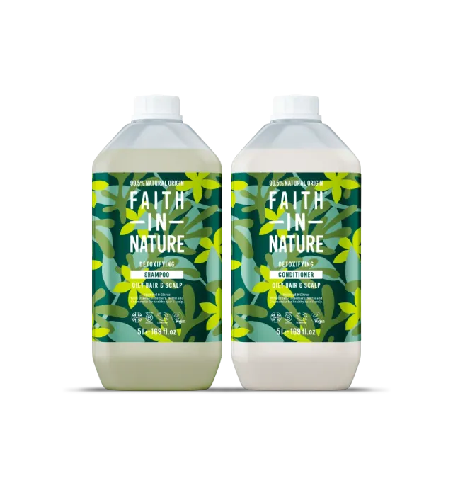 Faith in Nature Seaweed & Citrus shampoo en conditioner set 2x5L vet haar