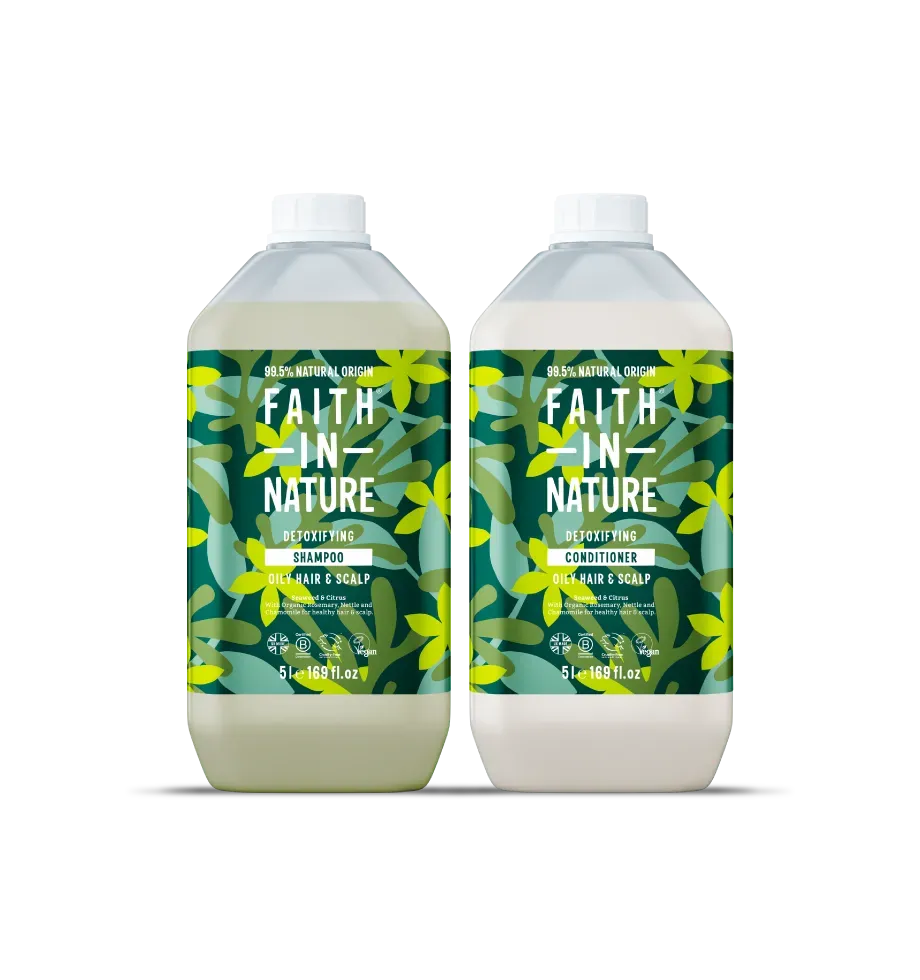 Faith in Nature Seaweed & Citrus shampoo en conditioner set 2x5L vet haar