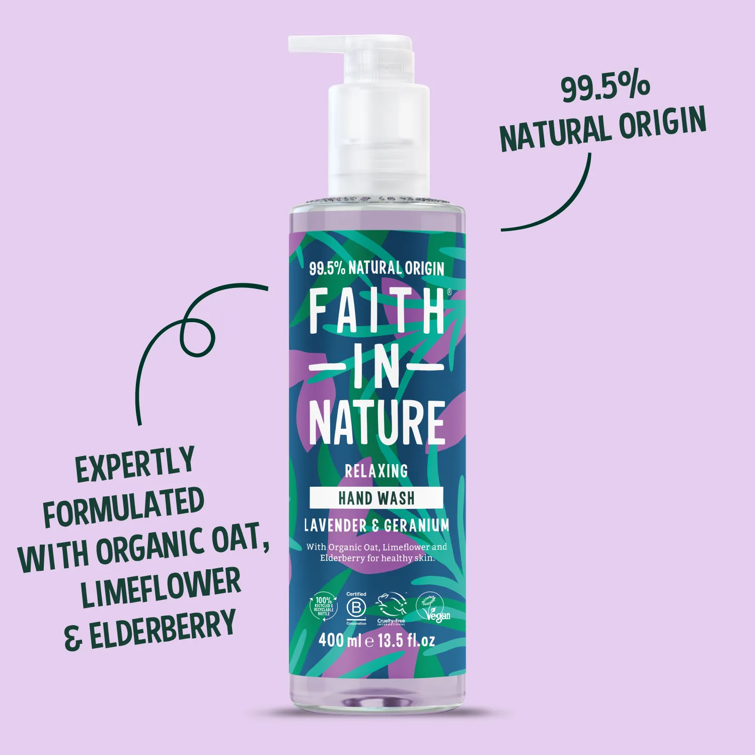 Faith in Nature Lavender & Geranium handzeep duo 2 stuks
