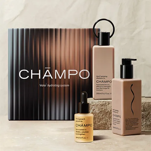 Chāmpo Vata Hydrating System giftset droog haar 3-stappen