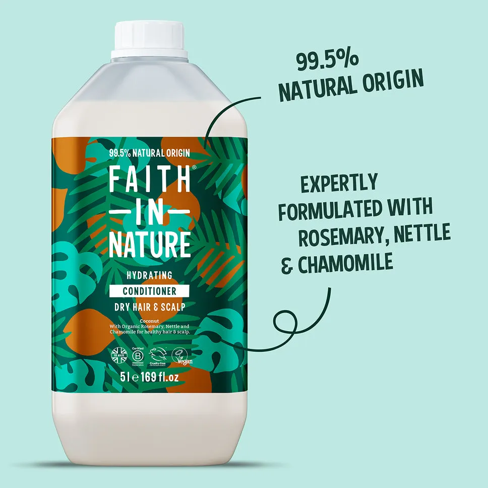 Faith in Nature Coconut conditioner 5L droog haar