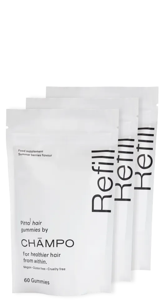 Chāmpo Hair Gummies haargummies refill trio bessen