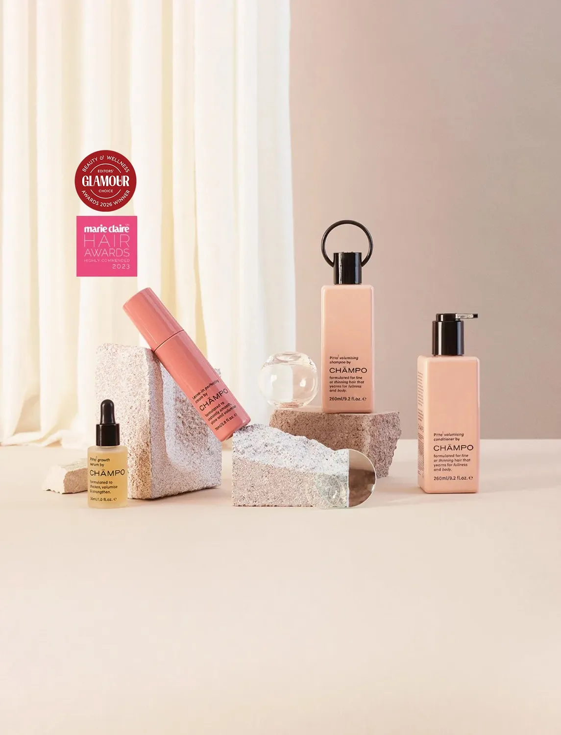 Chāmpo Pitta Ultimate Volumising System haarset 4-staps fijn haar
