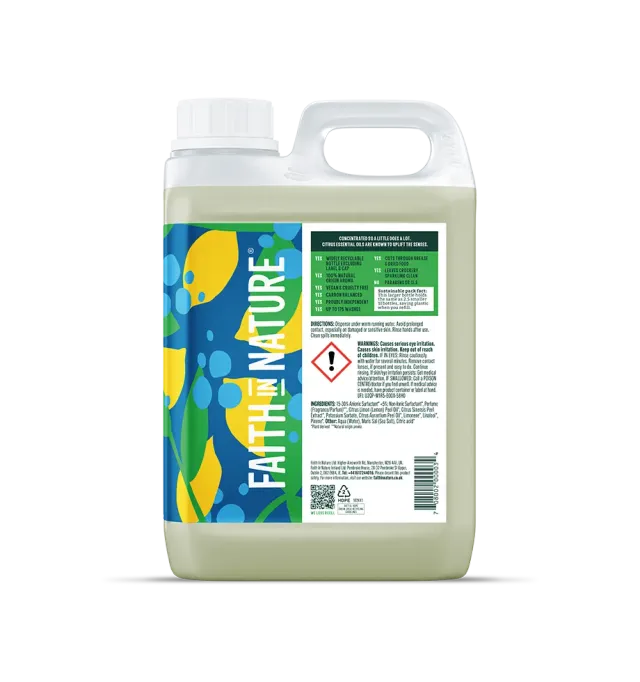 Faith in Nature Citroen afwasmiddel 2,5L ontvetter citroenolie