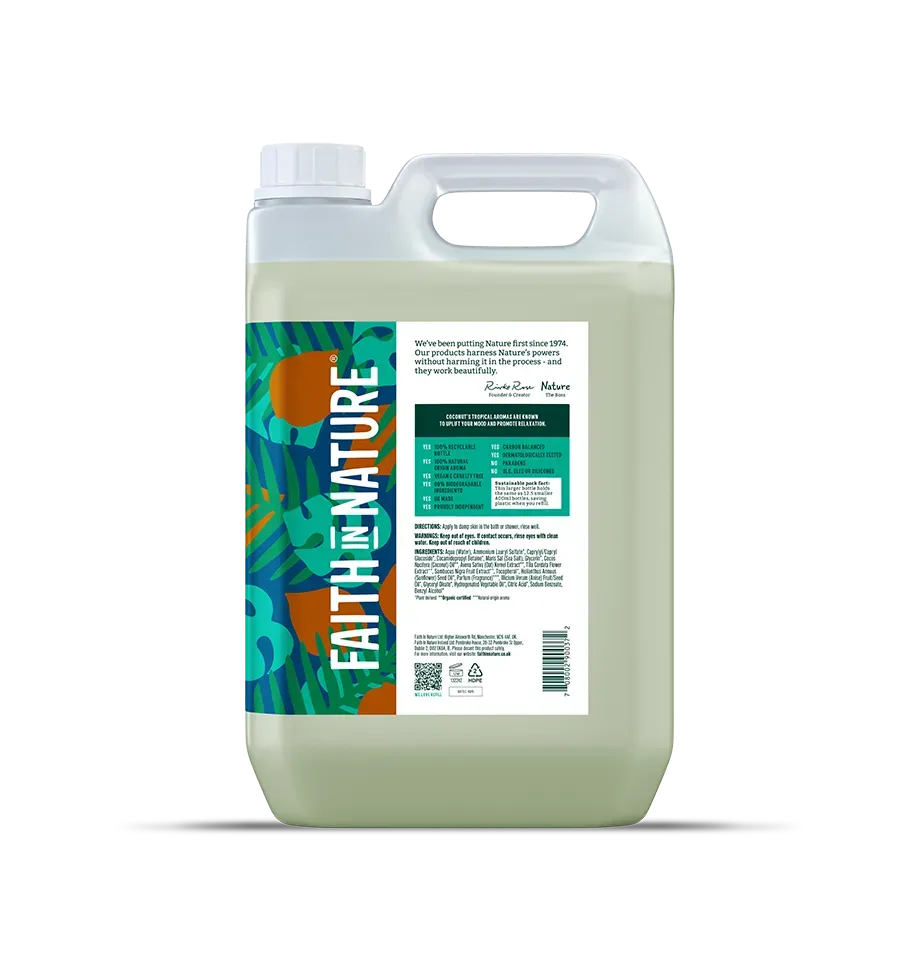 Faith in Nature Coconut bodywash 5L navulling