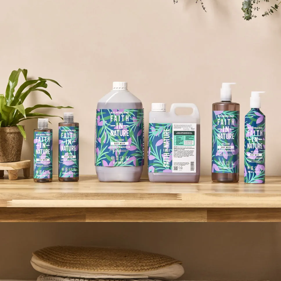 Faith in Nature Lavender & Geranium douchegel 5L navulling