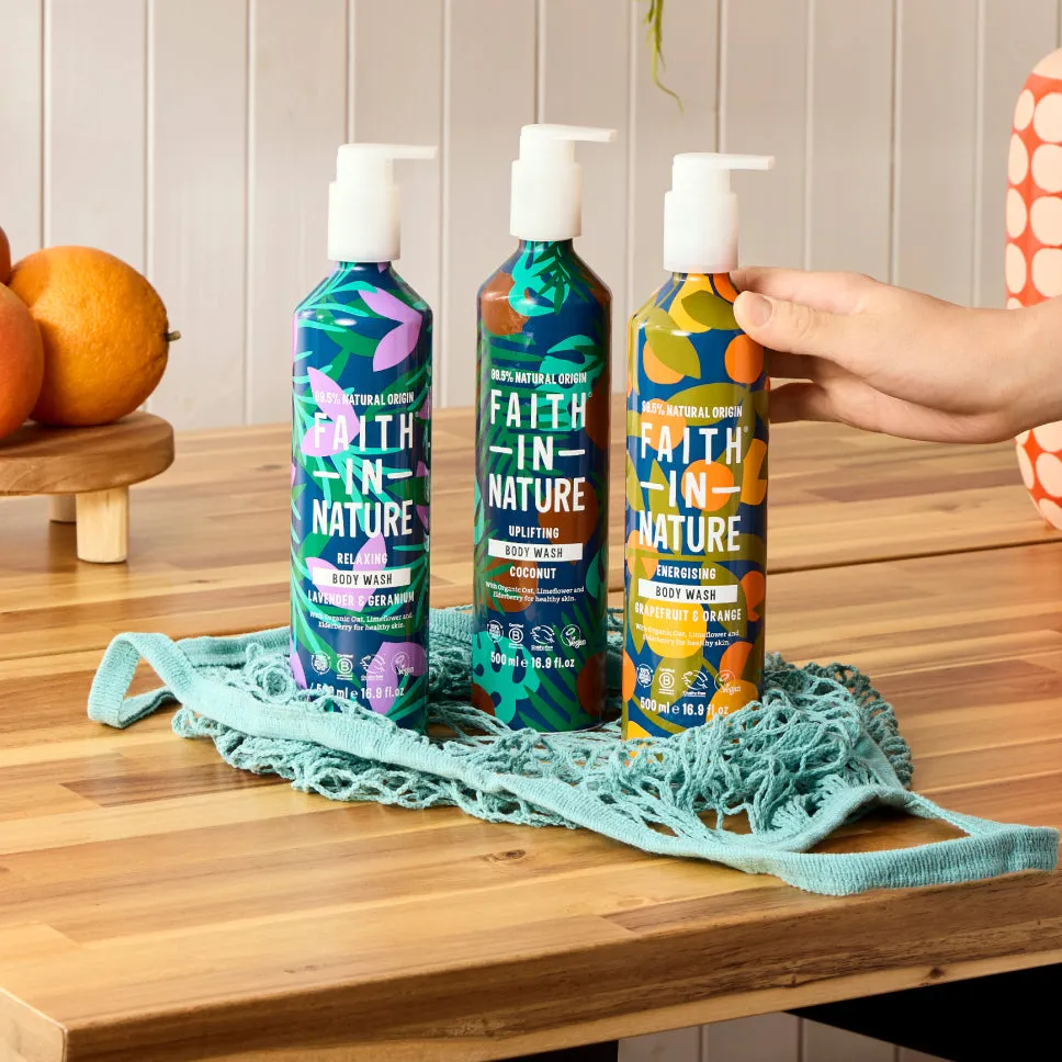 Faith in Nature Coconut bodywash douchegel 500ml aluminium