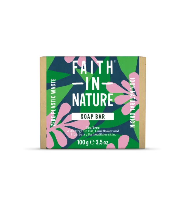 Faith in Nature Tea Tree zeepblok gevoelige huid vegan