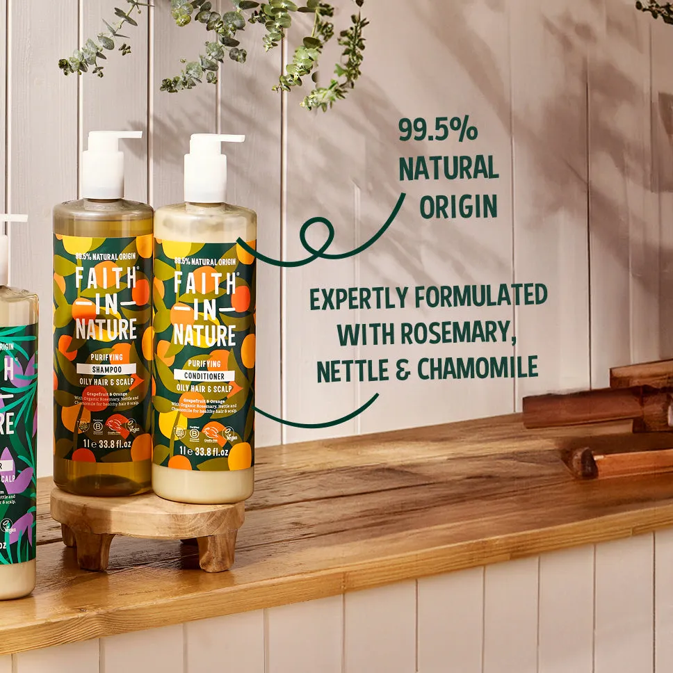 Faith in Nature Grapefruit Orange shampoo set 2x1L vet haar
