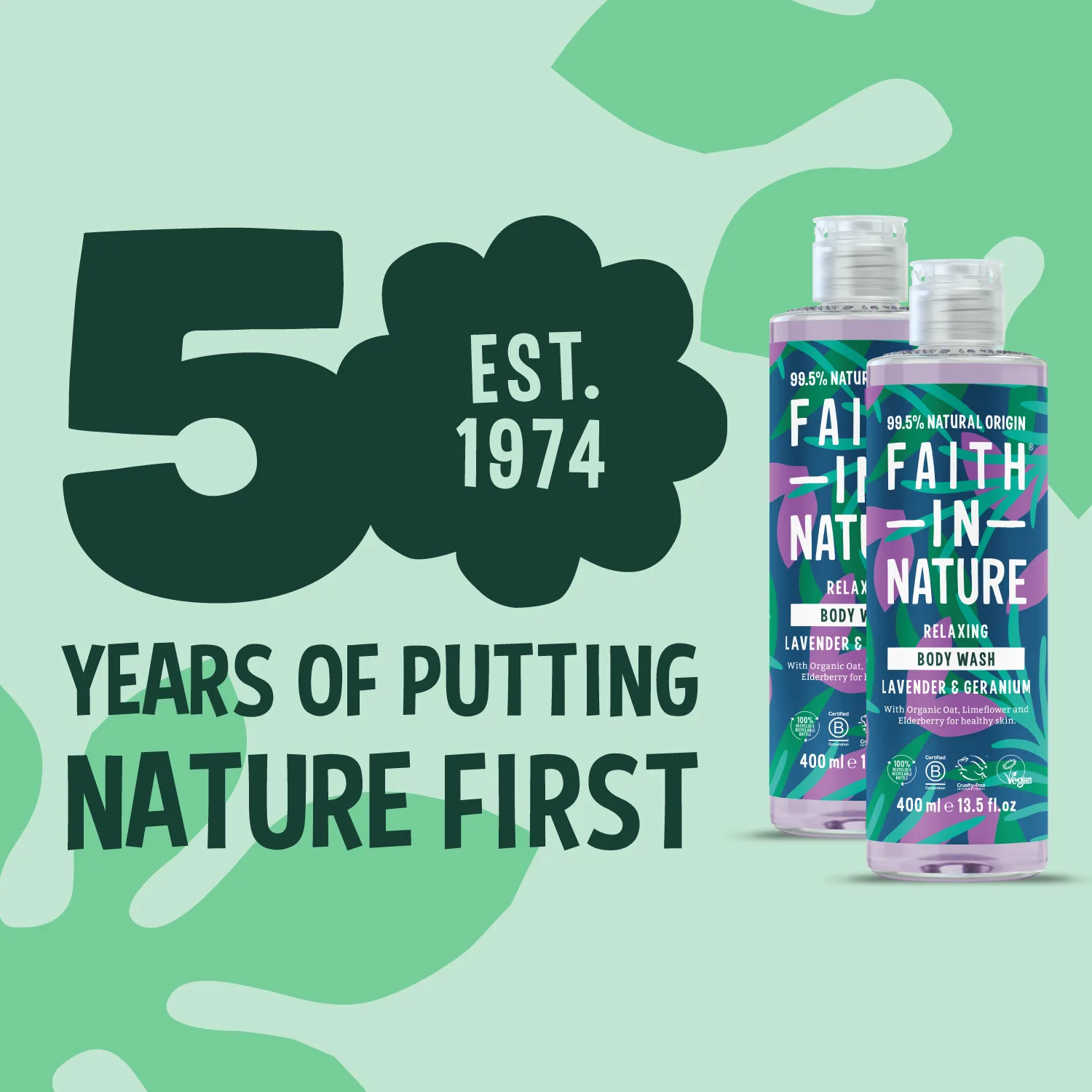 Faith in Nature Lavender & Geranium douchegel duo 400ml
