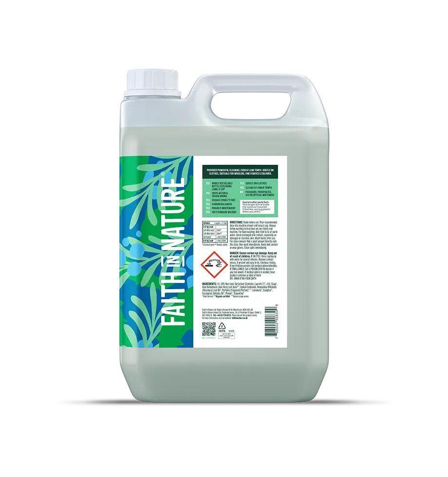 Faith in Nature Aloe Vera & Rosemary wasmiddel 5L navul mild