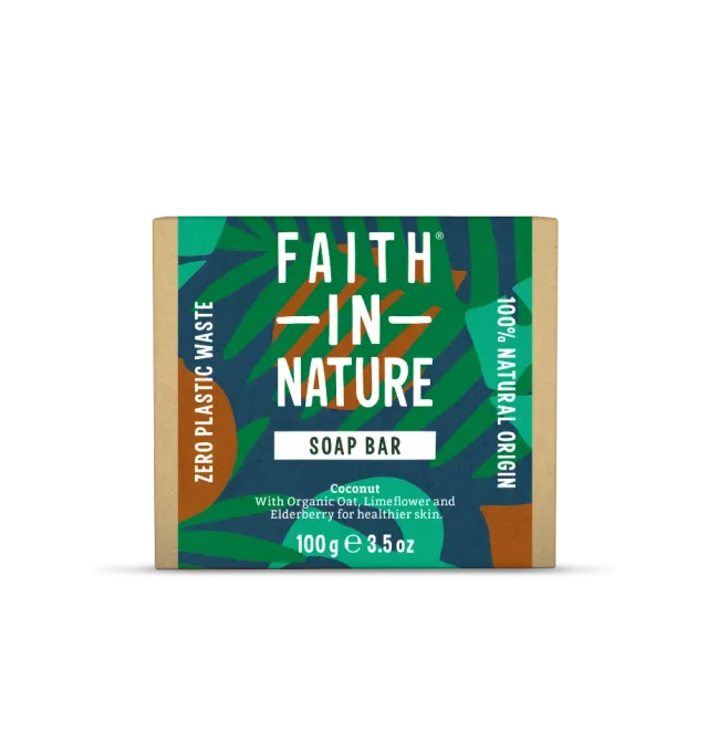 Faith in Nature Coconut zeepblok 100% natuurlijk plasticvrij