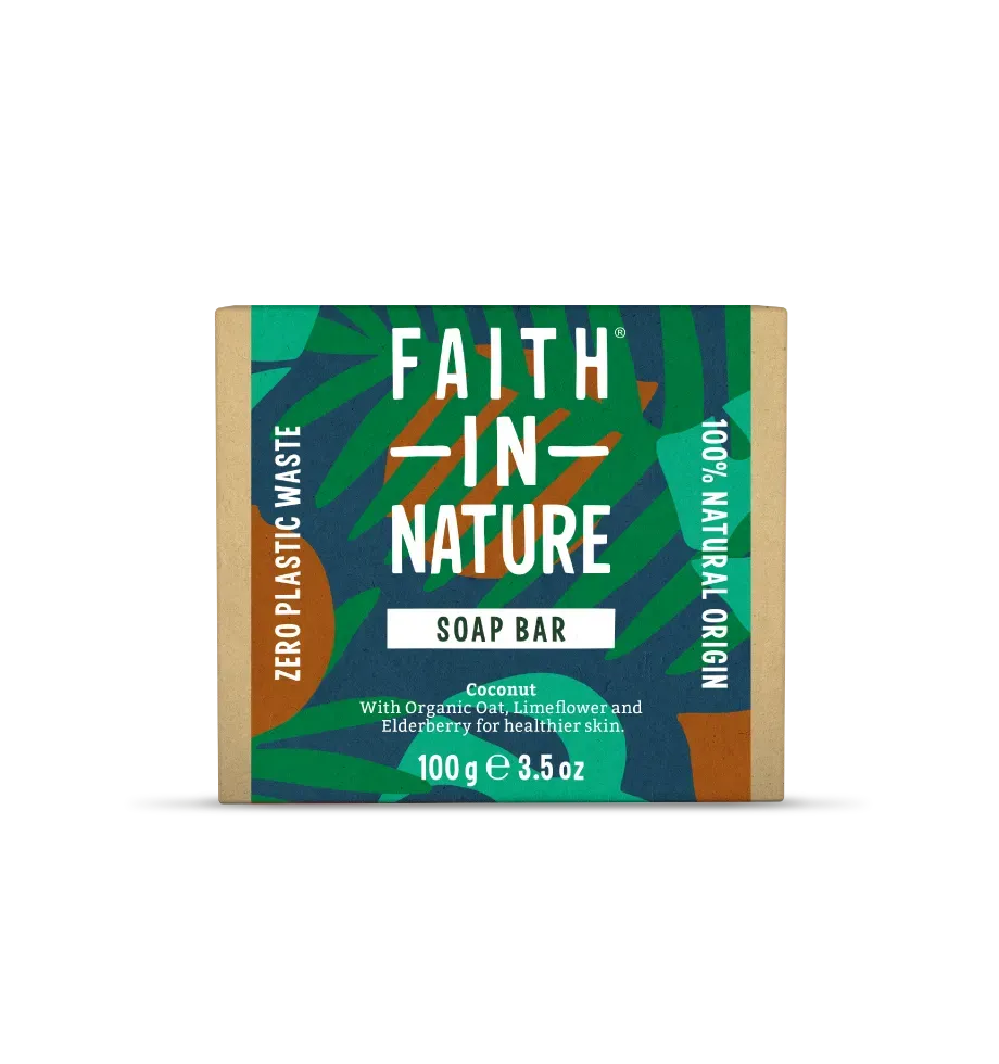 Faith in Nature Coconut zeepblok 100% natuurlijk plasticvrij