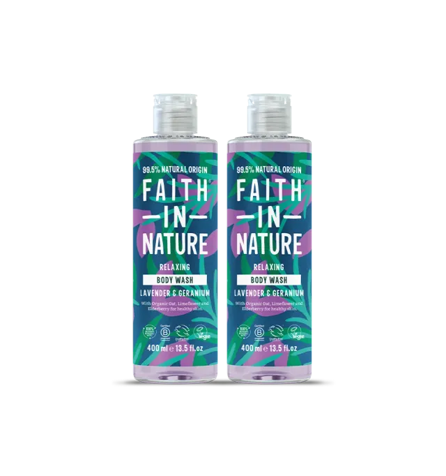 Faith in Nature Lavender & Geranium douchegel duo 400ml