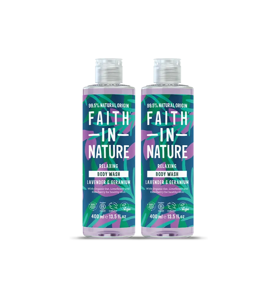 Faith in Nature Lavender & Geranium douchegel duo 400ml