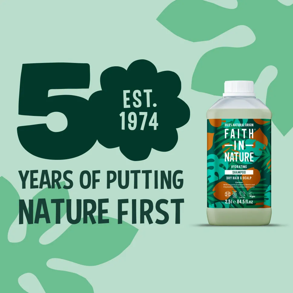 Faith in Nature Coconut shampoo 2.5L droog haar navulling